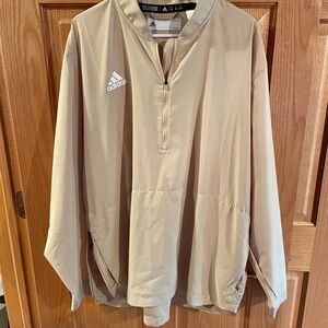 Adidas Men's Beige Windbreaker Jacket